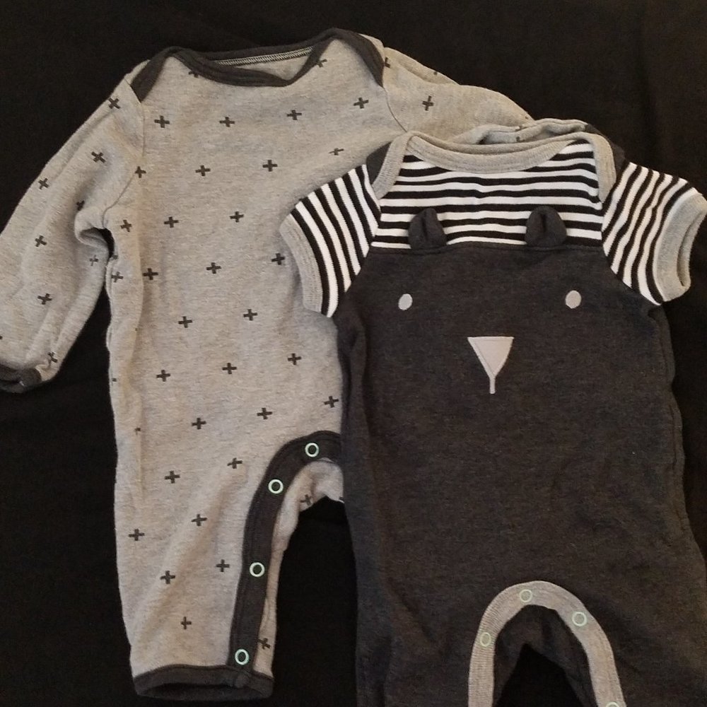 Set of 3 NB One piece Sleepers/ Rompers